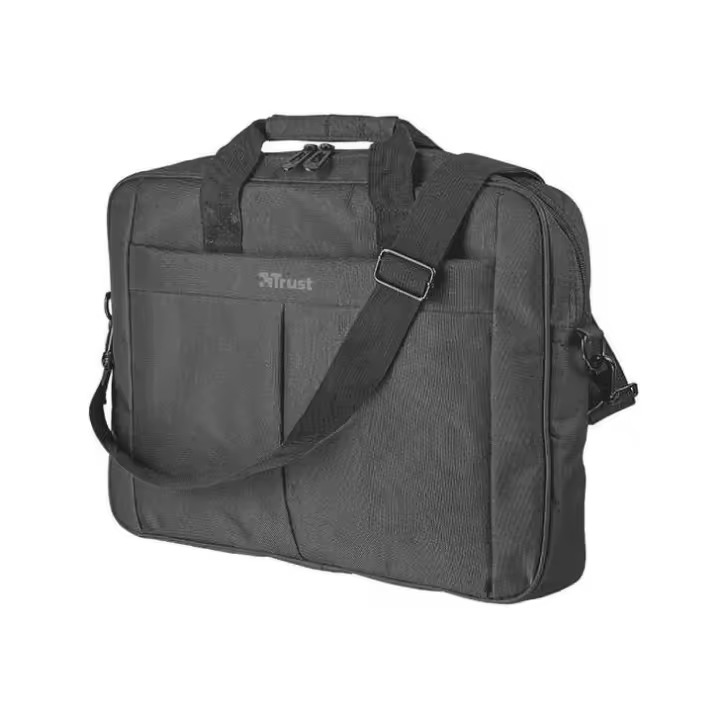 Trust primo maletin para portatil hasta 16” - bolsillo exterior - 2 compartimentos interiores - bandolera - color negro - 1