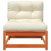 vidaXL Sofás jardín cojines sin reposabrazos 2 uds madera marrón cera Conjunto Terraza Muebles Jardín Exterior Juego de Muebles de jardín Mueble Jardín Exterior Muebles de Salon Exterior - details 4