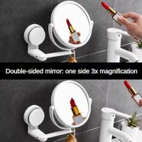 Espejo De Maquillaje Con Aumento HD Espejo De Aseo Para Baño Montado En La Pared Espejo Gira 360 Grados Moderno 6 Pulgadas - details 6