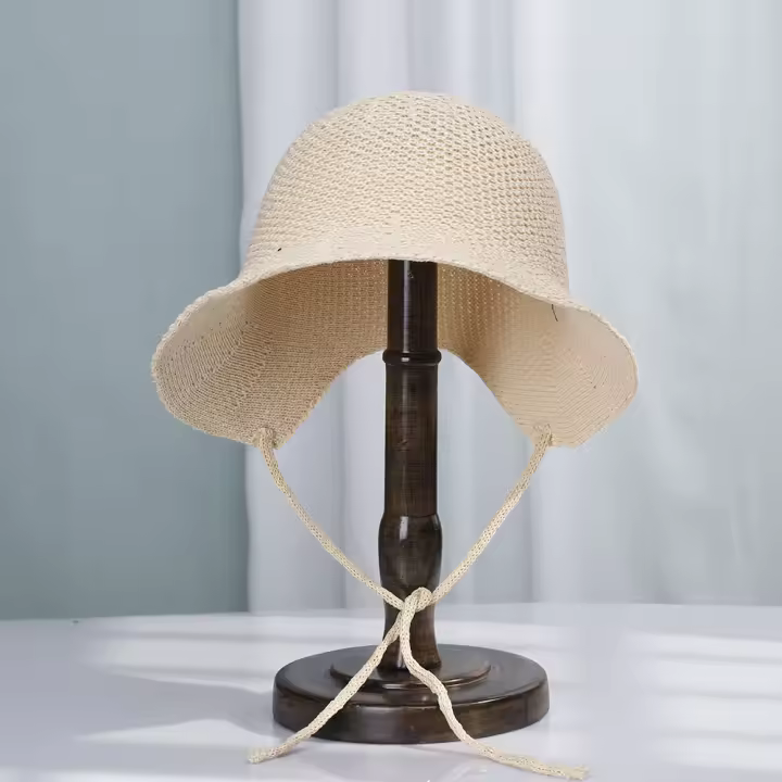 Sombrero De Paja Para Mujer 2024 Nueva Moda Protección UV Visera De Playa Plegable Verano Adecuado Para Exterior - 1