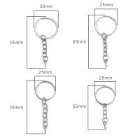 10pcs Anillos De Hierro Para Dough Twists Llavero Con Cadena Lanyard Y Un Solo Anillo Accesorios DIY De Metal Para Manualidades - details 3