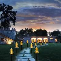 5pcs Luces De Árbol De Navidad Solar Impermeables Para Jardín LED Festivales Luz De Lámpara Decoración Exterior Navidad - details 7