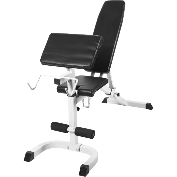 Gorilla Sports Banco ajustable inclinable/declinable con Preacher Curl - 1