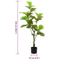 vidaXL Árbol ficus artificial 30 hojas verde 125 cm - details 4