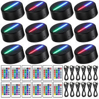 Base De Lámpara LED 3D Con Control Remoto Y Cable USB 16 Colores Acrílico Negro Blanco Opcional Para Mostrador De Exhibición - details 4
