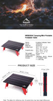 Mesa Plegable Portátil De Camping Widesea Para Picnic Y Barbacoa Ultra Ligera Mesa De Computadora Y Cama Ideal Para Viajes - details 1