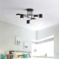 Luz De Techo Negra Nórdica Para Dormitorio Y Sala De Estar Iluminación Moderna Sencilla Para Estudio Bar Y Casa Material De Hierro - details 1