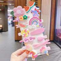 Juego De 14 Pinzas Para El Cabello De Princesa Bebé En Colores Caramelo Accesorios De Cabello Lindos Con Flores Animales Y Estrellas - details 6