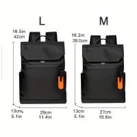 Mochila impermeable de tela Oxford para hombre, bolsa para ordenador portátil de 14 y 15,6 pulgadas con puerto de carga Usb, impermeable con cremallera, para viaje al aire libre y autobús - details 1