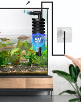 Filtro De Agua Eléctrico Qanvee Con Esponja Y Purificador USB Para Acuario Equipamiento De Filtro Biológico Con Oxígeno Para Peces - details 2