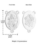 10pcs Centros De Pieza De San José Con Niño Jesús Rosario Para Conectores De Joyería Accesorios DIY Material Aleación De Zinc - details 0