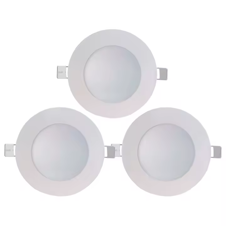 7hSevenOn - Downlight Led Ultraslim Empotrable Redondo 8W Ø12cm (Pack 3), Interior, 600 lúmenes, Ángulo 120º, Temperatura Color 4000K (Blanco Neutro), Orientación Fija, 25.000H Vida Útil, Blanco - 1