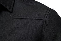 Camisa De Lino Elástico AIOPESON Para Hombre Cuello En V Manga Larga Estilo Vaquero Calidad Superior Ropa Casual De Corte Slim - details 15
