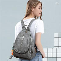Mochila Bolso Bandolera Negro para Mujeres y Chicas de Nylon Viaje Casual Escolares Moda - details 10