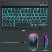 Teclado Inalámbrico Bluetooth Para Tablet Android iOS Windows Con Iluminación RGB Teclado Y Ratón Compatible Con iPad Y Teléfono Móvil - details 17