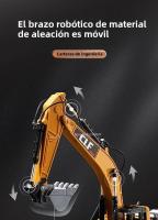 Modelo De Camión Escavador De Escala 1/50 Con Pico De Nieve Juguete De Metal Para Niños Vehículo De Ingeniería Con Sonido Y Luz Regalo De Cumpleaños Para Boys - details 3