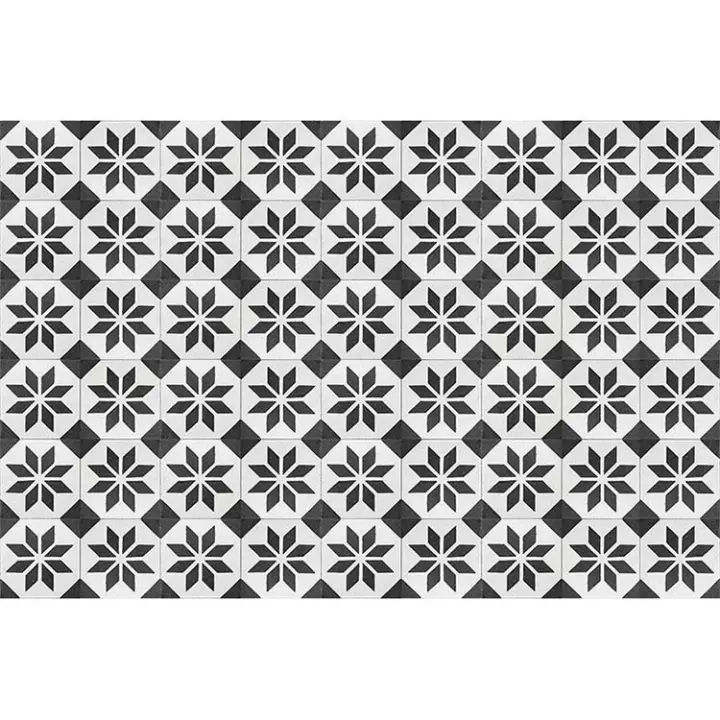 Alfombra vinílica retro negra Antideslizante - 1