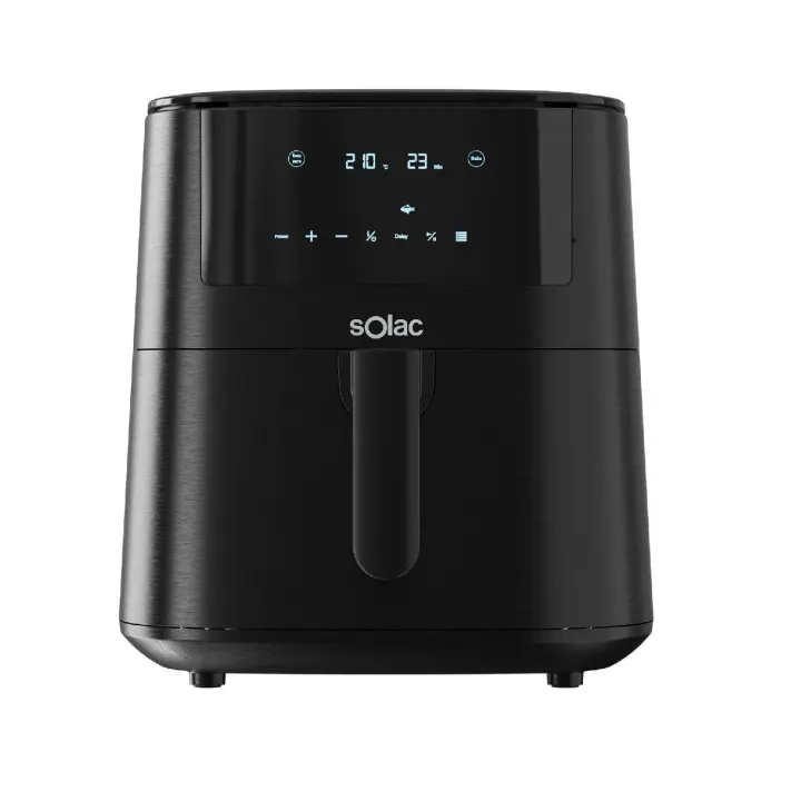 Solac - Freidora sin Aceite Airfryer 7 Litros  11 menús  Air Fryer 40-200º  1.650 Watios  Antiadherente  Apta lavavajillas  Panel control táctil multifunción  Programable Temporizador  Freidora Aire  Color Negro - 1