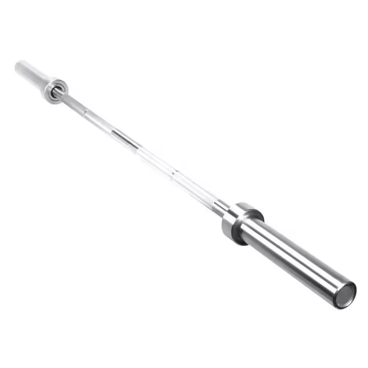 Ozio Fitness Barra Olímpica Pesas 2m - 15kg - 50mm - Aguanta 350kg - Cromada Acero - 1