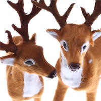 Nueva Figura De Navidad De Peluche Reindeer Simulación Oso De Navidad Decoraciones De Año Nuevo Material Textil Y Fibra - details 1