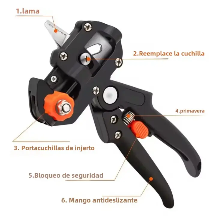 Tijeras De Podar Profesionales Para Jardín Y Agricultura Cuchillo De Corte Para Frutas Y Arboles Herramienta De Grafting Y Vaccination - 1