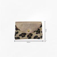 Cartera con estampado de leopardo，Piel de ante,, monedero ,tarjetera, billetera brillante,larga de cuero Granulado ,Piel Vacuno, hecho en Italia, piel auténtico,accesorio trendy ,vintage,,regalo para mujer - details 0