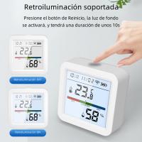 Sensor De Temperatura Y Humedad Inteligente ZigBee Tuya Con Pantalla LCD Iluminada Compatible Con Google Assistant Necesita Hub Tuya Zigbee - details 5