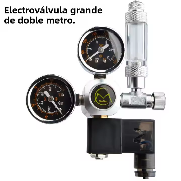 Kit De Regulador De CO2 Para Acuario Con Valvula De Verificación Y Magnético Solenoide Accesorios Para Tanque De Peces Sistema De Control De CO2 Generador De Reactor - 1