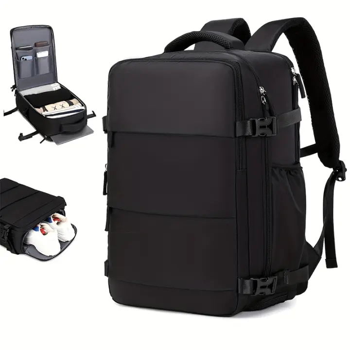 Mochara de viaje de gran capacidad with Para Zapatos compartimentor, mochila Ligera Dacron with Puerto de Carga, viaje de moda ZP - 1