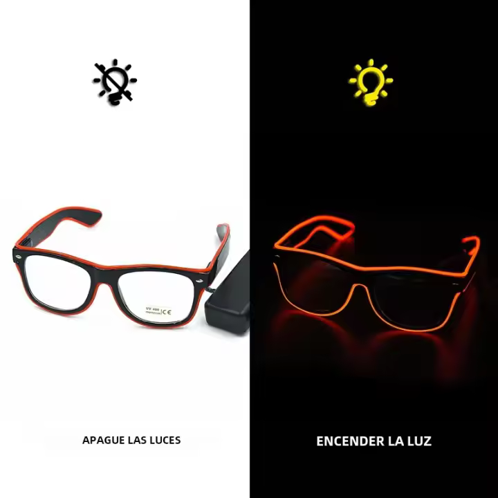 Gafas LED Neón Para Fiesta Con Luces Fluorescentes Gafas Luminosas Brillantes Regalo Único Para Eventos Nocturnos Y Fiestas - 1