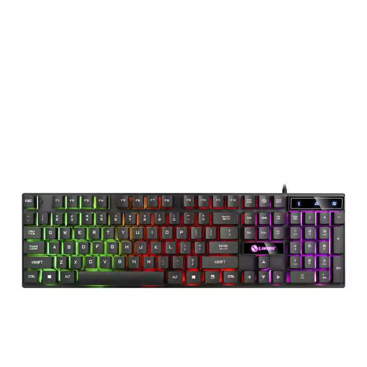 DAM Teclado gaming TX30 con luces RGB. 44,5x3x14 Cm. Color: Negro - 1