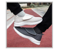 Zapatos De Caminar Para Mujer En Invierno Con Anchos Y Pies Enflados Ortopédicos Ajustables Confortables Diabéticos Con Cierre Hook & Loop Material De Suela De Goma - details 11