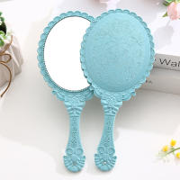 Espejo De Mano Vintage Carved Para Maquillaje Con Mango Espejo De Vestíbulo De Cosméticos Portátil Para La Belleza - details 3
