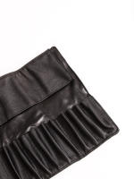 Estuche Plegable De PU Negro Para Maquillaje Organizador De Cosméticos Multipropósito Bolsa De Almacenamiento De Cepillos De Maquillaje - details 4