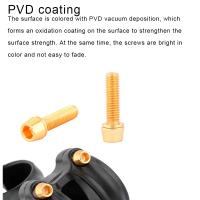 Juego De 6 Tornillos De Acero Inoxidable Para Manillar De Bicicleta Compatible Con Bicis De Carretera Y Montaña Titanio Aleación M5*18 - details 4