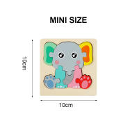 Rompecabezas De Madera Montessori Para Bebés Juego Educativo 3D Animal De Película Juguetes Para Niños De 1 a 3 Años Unisex - details 30