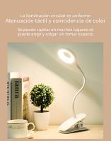 Lámpara De Escritorio LED Con Clip Y Carga USB Batería De Litio Integrada Iluminación Táctil Para Estudio Lectura - details 1