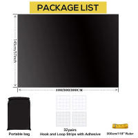 Cortinas Portátiles De Bloqueo De Ventanas Fabricadas En Tela Negra Desmontables Para Viajes DIY Bloquean La Privacidad Y El Sol - details 1
