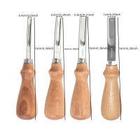 Cuchillo De Biseleado De Cuero Práctico Herramienta De Corte Para Manualidades Con Mango De Madera A4mm A6mm A8mm A10mm - details 4