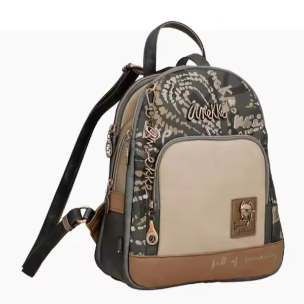 Anekke Real Smart Pack Mochila Triple Compartimento - Bolsillos Exteriores - Ref 41785-044 - Medidas 24 x 30 x 12 Cm - Otoño/Invierno 25 - - 1
