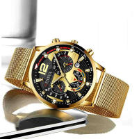 Reloj De Pulsera De Lujo Para Hombre Reloj De Cuarzo Moda Reloj De Mano Luminosa Calendario Casual Adecuado Para Negocios - details 3