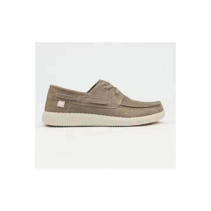 Zapato Pitas Náutico Canvas Beige Ultraligero Hombre - 1