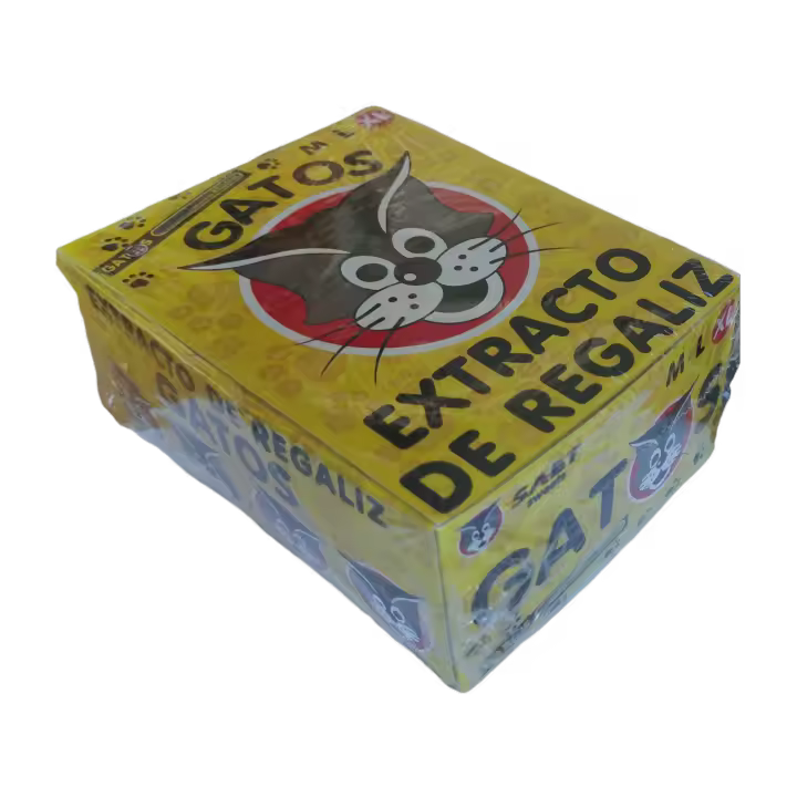 Gatos XL Regaliz Caja Barritas 85 barritas de 6 g (510 g) Saet Sweets - 1