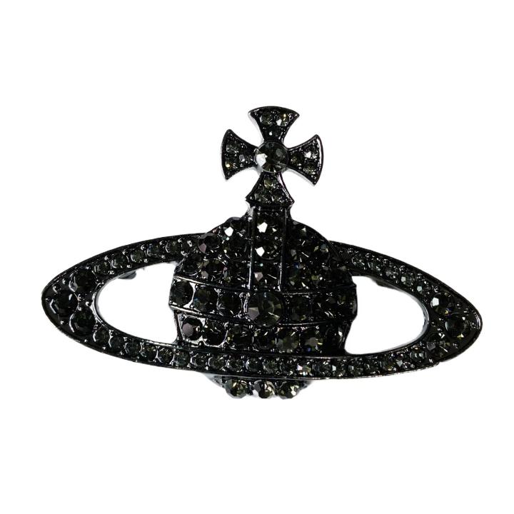 Broche "Saturno" de Lujo con Diamantes - Estilo Vivienne Westwood