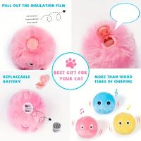 Bola De Juguete Interactiva Para Gatos Peluche Sonido Silbante Entrenamiento De Ejercicio Y Diversion Tiempo Para Mascotas - details 2