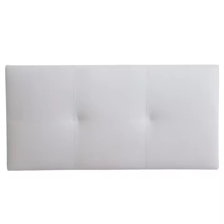 Cabecero Isabella Cama Individual de Polipiel Blanco 105x52 - 1