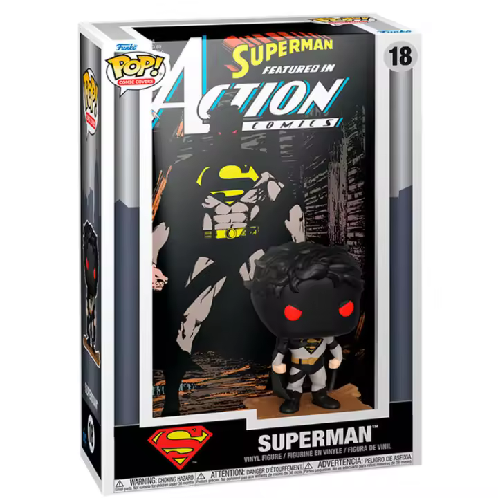 Figura Pop Comic Covers Dc Comic Superman-Figura de Vinilo Coleccionable - Idea de Regalo- Mercancia Oficial - Juguetes para Niños y Adultos - Movies Fans - Muñeco para Coleccionistas y Exposición - 1