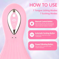 Vibrador De Succión De Pezones Para Mujeres Con Lenguaje Estimulador De Clítoris Masajeador Juguetes Sexuales Para Adultos Material De Silicona Médica - details 5
