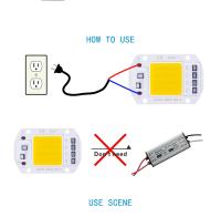 10PCS LED COB Chip Para Farol Lámpara De Pared 50W 30W 20W 220V Sin Necesidad De Controlador Inteligente IC Diodo Para Iluminación DIY - details 4
