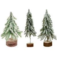 Mini Árbol De Navidad Con Pinales Enfrascados Decoración Para Escritorio Adorno Festivo Para Hogar Y Oficina Figura De Plástico - details 6